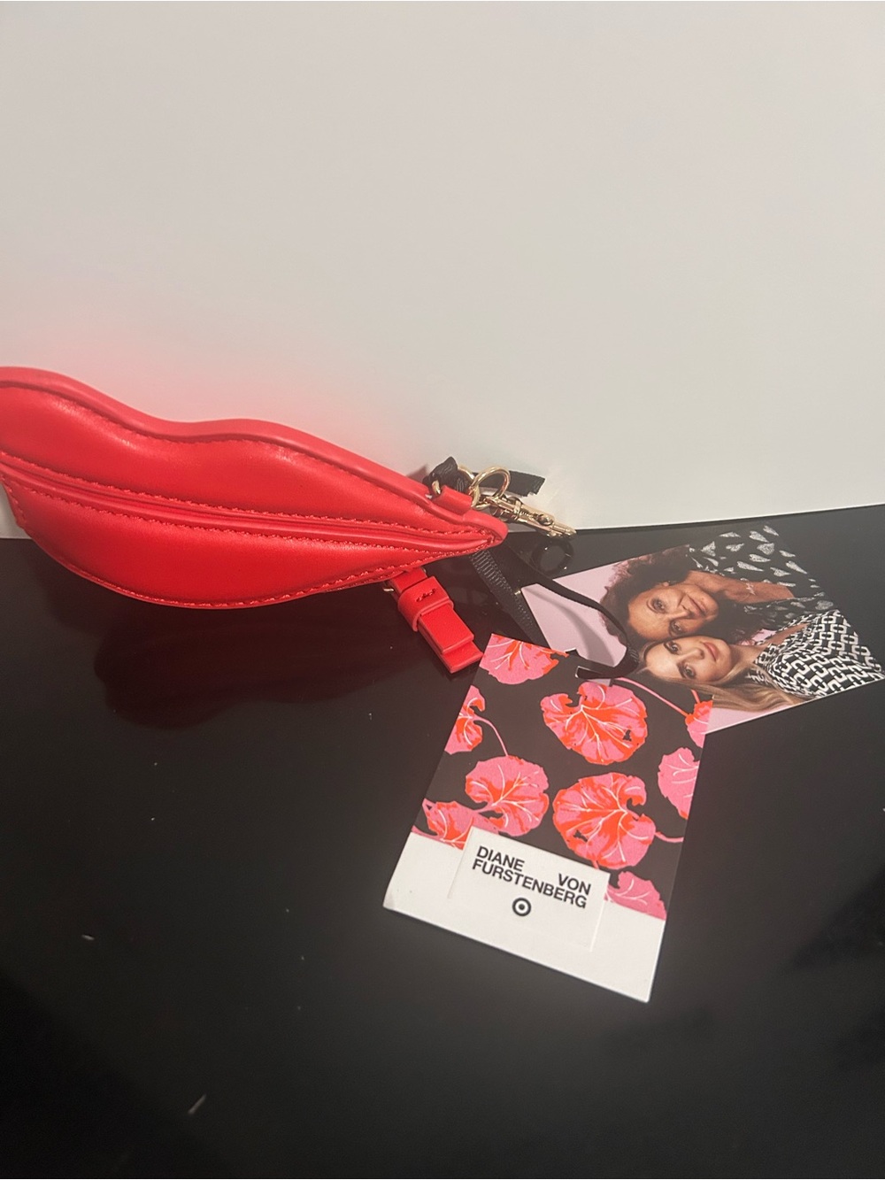 Diane Von Furstenberg Red Lip coin purse/ bag charm - original
NWT